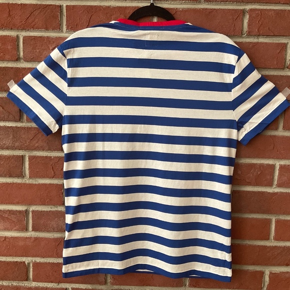 Ralph Lauren Olympic Team USA White Blue Striped Jersey Mens T-shirt Size M NWT - Picture 6 of 12